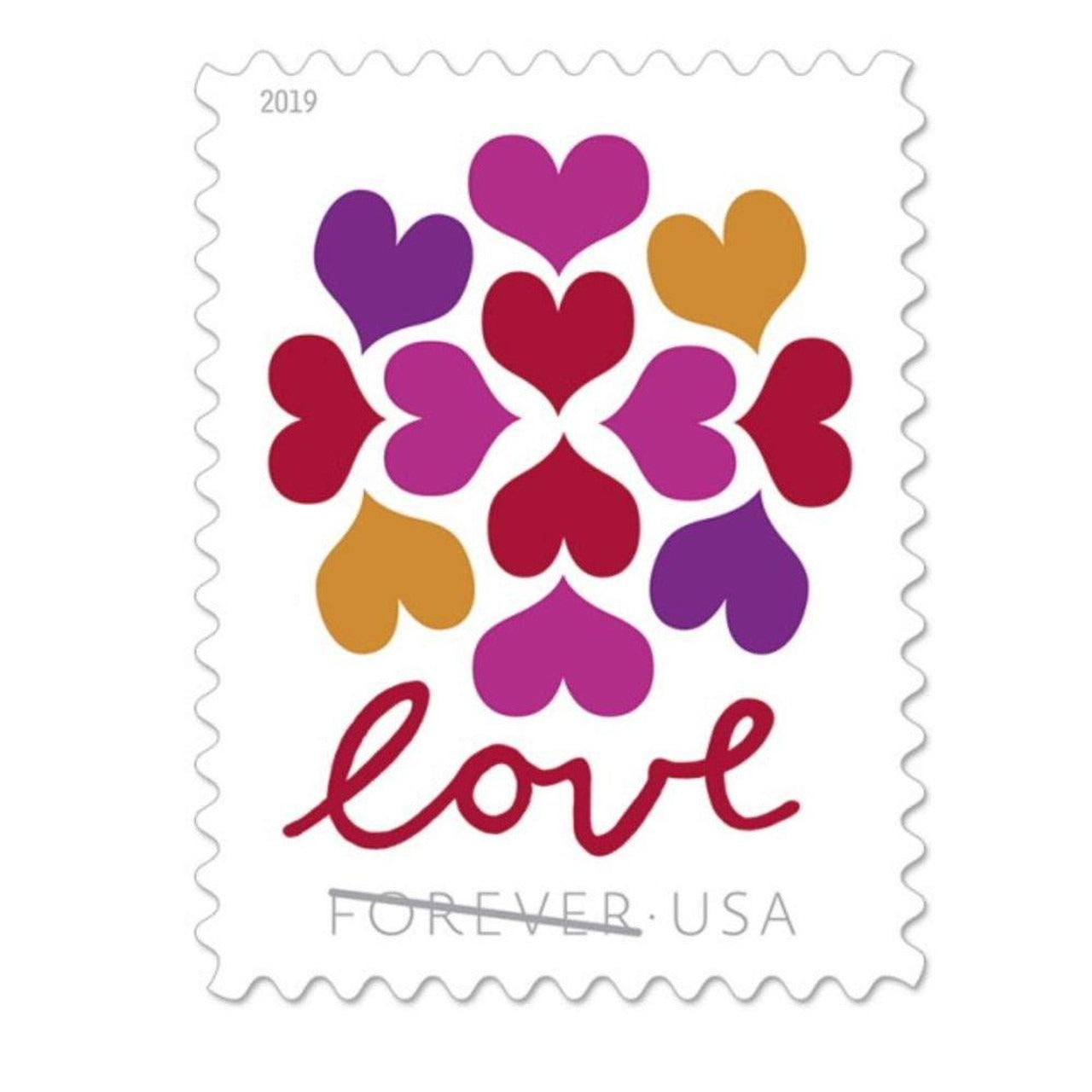 2019 Love Hearts Blossom Forever First Class Postage Stamps