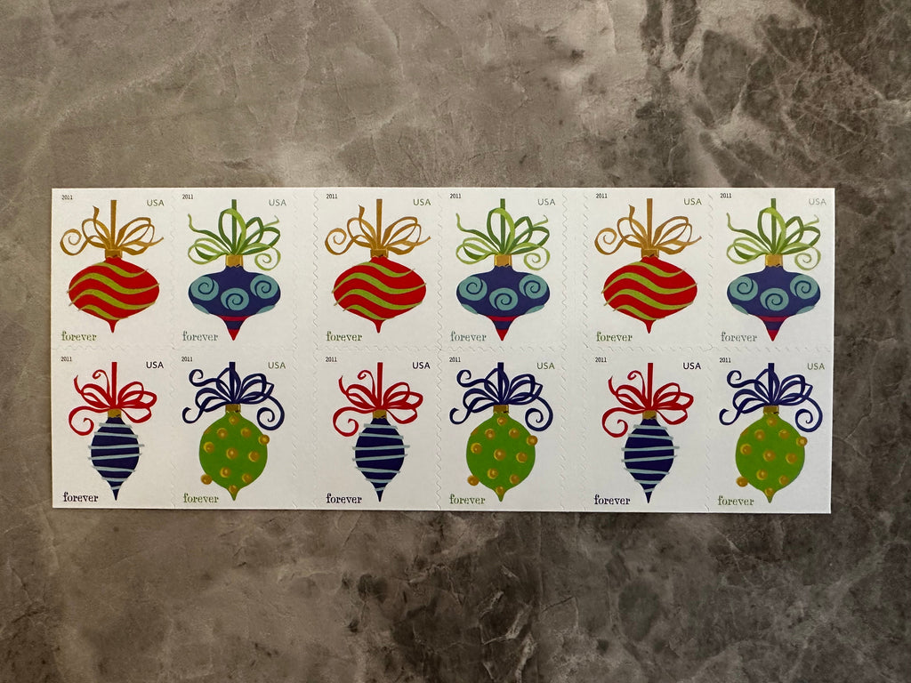Holiday Baubles Forever First Class Postage Stamps