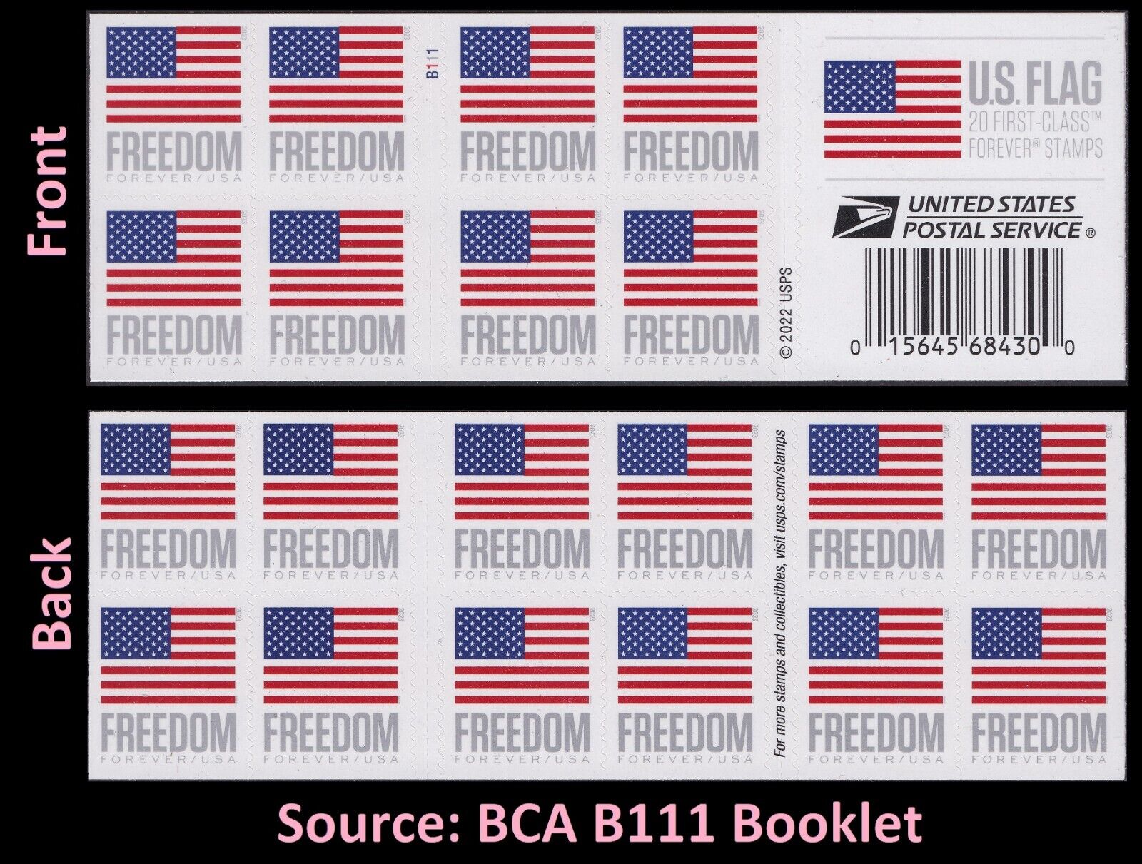 U.S. Flag 2023 Forever First Class Postage Stamps 