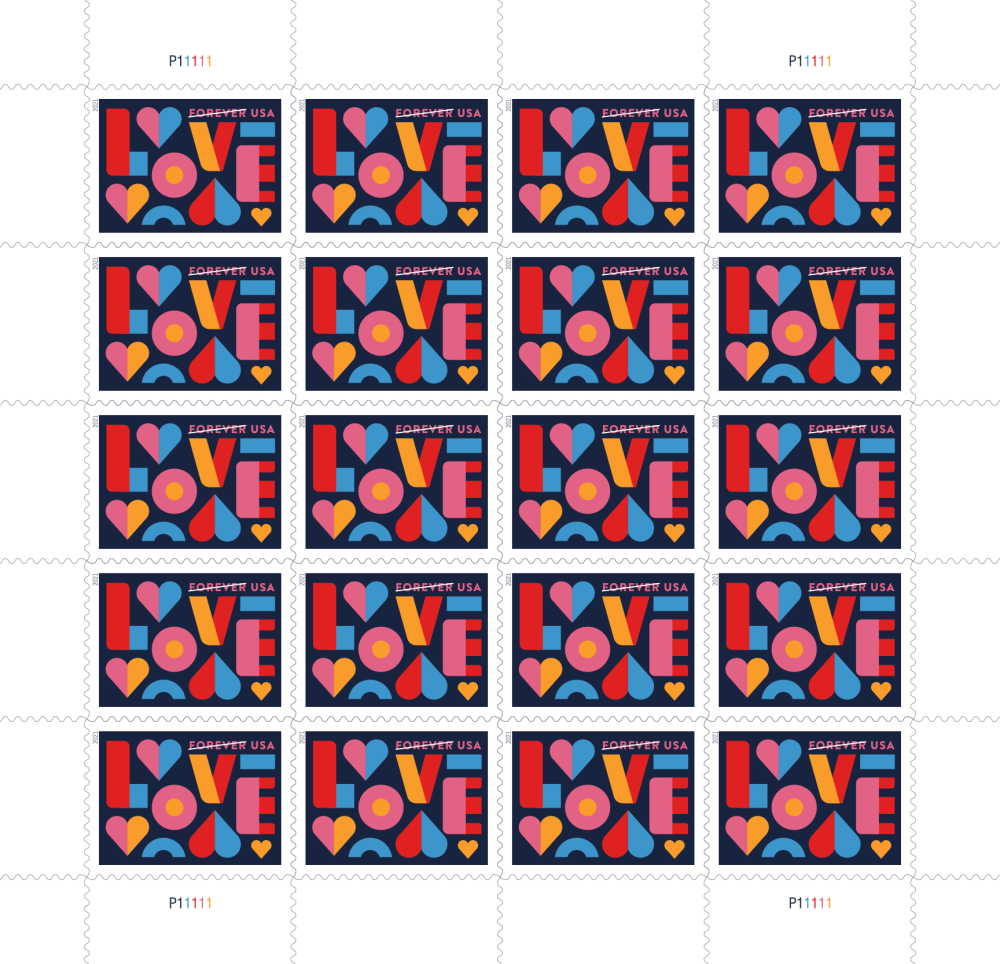 Love 2021 Forever Stamps